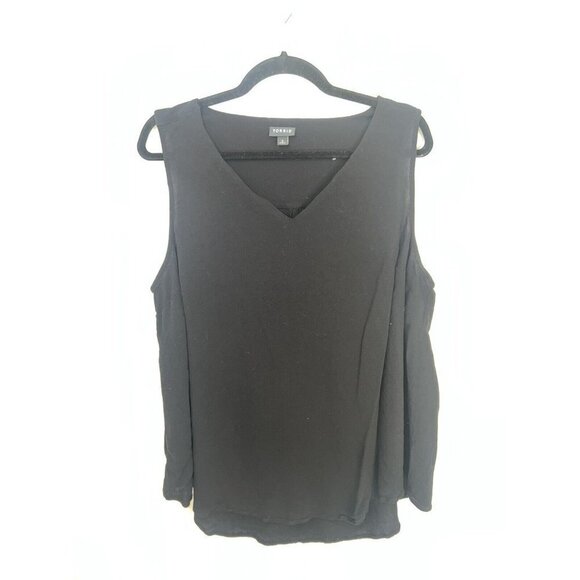 Torrid Women 3X Shirt  Top Harper Georgette Sleeveless Blouse V Neck 1E - Picture 2 of 8